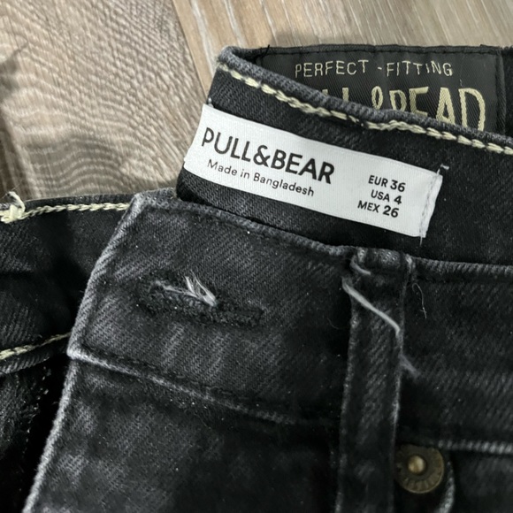 Pull & Bear Ankle Crop Denim Black - Picture 4 of 4
